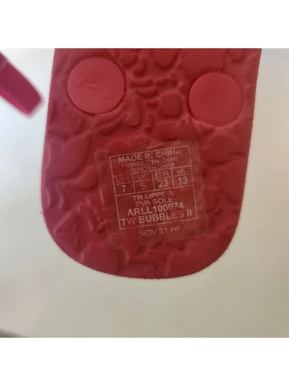 Roxy Girl TW Bubbles II Pink Pineapple Flip Flop Sandals Toddler Size 7